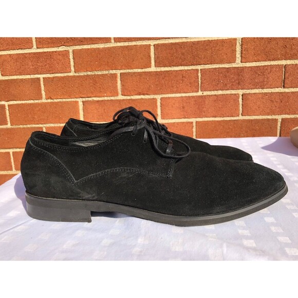 J.D. Fisk Black Suede lace up men shoes US Size 10 M - Picture 3 of 12